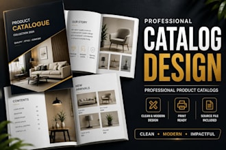 design a professional product catalogue or brochure