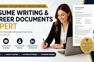 write ats resume, pro CV, executive bio and linkedin for director, vp, ceo