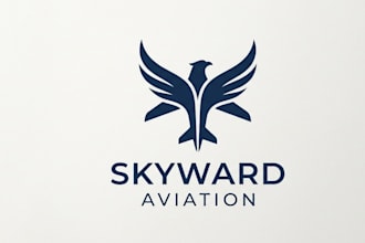design a modern and professional airplane logo for your brand