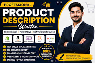write expert product description writer for ecommerce stores