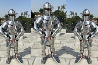 create custom full wearable cosplay armor anime  design fantasy props weapon