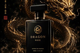 create luxury perfume ads and product advertising images