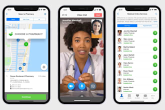 build hippa compliant telehealth, telemedicine medical mobile app healthcare app