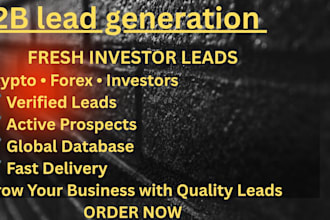 provide active crypto leads forex investor leads worldwide