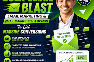 do bulk email blast, cold outreach, and email marketing campaigns