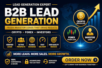 generate verified crypto leads investors and forex leads