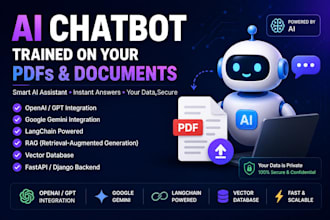 create a chatbot trained on your pdfs and documents
