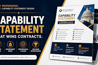 design professional capability statement for sam gov and contracts