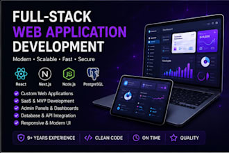 build a full stack saas mvp or custom web application