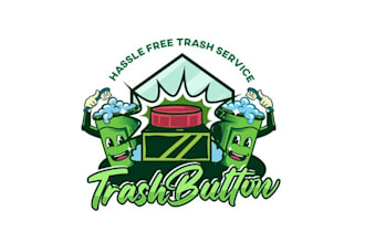 make clean fresh wash logo with push the button trash