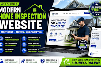 design a modern high converting home inspection website for your business