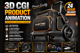 design 3d cgi product animation, product rendering, amazon shopify product video