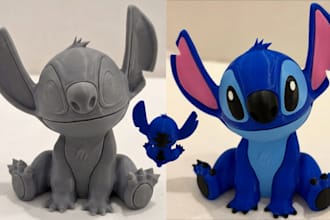 sculpt custom 3d model, toy, figurine, statue, character and stl for 3d printing