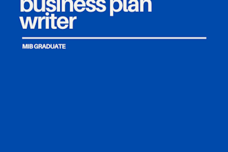 write a professional business plan for your startup
