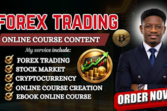create forex trading online course content curriculum, workbook and video course