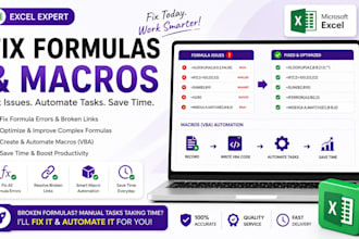 fix excel formulas, functions and vba macros