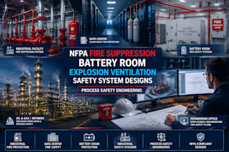 nfpa fire suppression battery room, explosion ventilation safety system designs