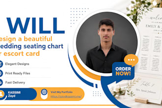 design a beautiful wedding seating chart or escort card