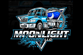 design automotive service logo for a tow truck company