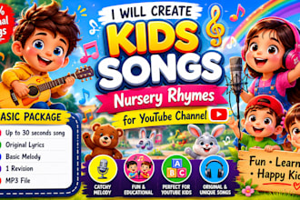 create kids songs nursery rhymes for youtube channel