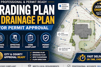 prepare grading plan, drainage plan for permit approval