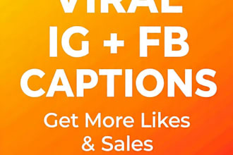 write viral instagram and facebook captions with hashtags