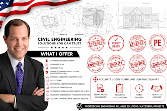 do civil engineering, stormwater flow drainage, building drawings, grading plan
