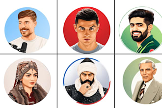 create custom cartoon avatar for linkedin profile