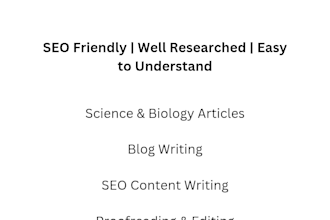 write seo friendly content for articles blogs  websites