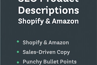 write compelling shopify or amazon product descriptions