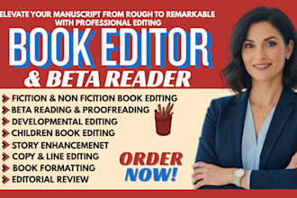be your developmental editor for fiction and nonfiction novels