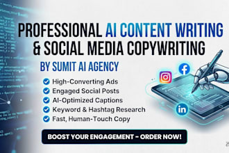 do professional ai content writing and social media copywriting