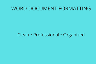 format and edit word documents professionally