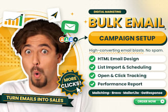 send bulk email campaign setup high converting email marketing blast