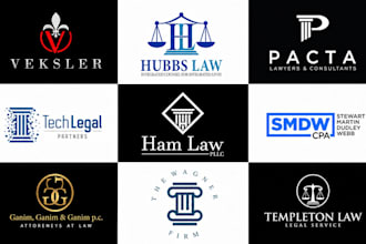 do modern legal lawyer attorney law firm and consultancy business logo