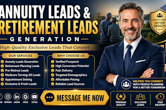 700 fresh annuity leads, retirement, annuity leads, facebook ads, google ads