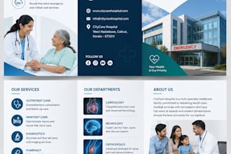 design professional hospital and business brochures