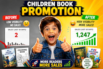 children book promotion childrens ebook promotion kids coloring book marketing