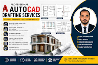 do professional autocad 2d drafting and structural drawings