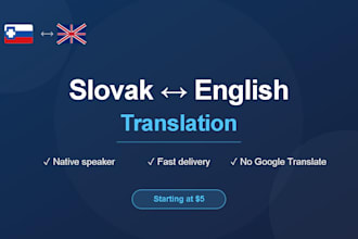translate english to slovak or slovak to english accurately