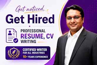 review, rewrite, edit and upgrade your professional ats resume, CV, and linkedin