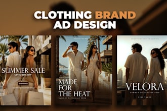 design luxury fashion posters and clothing brand advertisements