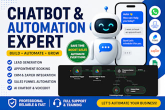 whatsapp chatbot, manychat chatbot tidio voicebot  zapier automation