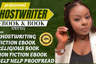 be your fiction ebook writer, ghostwriter, and amazon KDP book writer