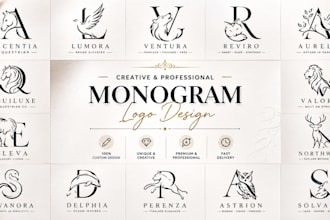 make custom modern line art logo and brand identity