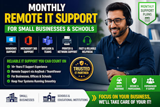 provide monthly remote IT support