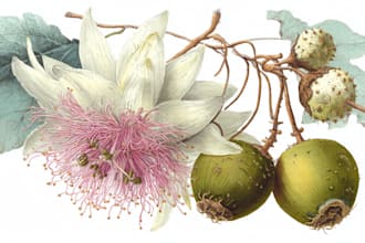draw a digital illustration of any fruit, plant, flower etc