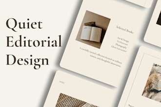 create quiet editorial social media designs