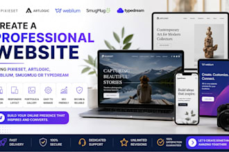 create a professional website using pixieset artlogic weblium smugmug typedream