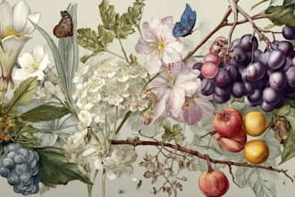 draw botanical illustration art for you